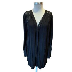 Free People Whimsigoth Dress Mesh Embroidery Witchy Dark Fairy XS/S/M